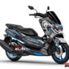 Decal Stiker Yamaha NMAX BLUE SILVER WOLF REGENERATE